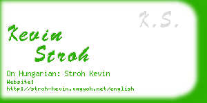 kevin stroh business card